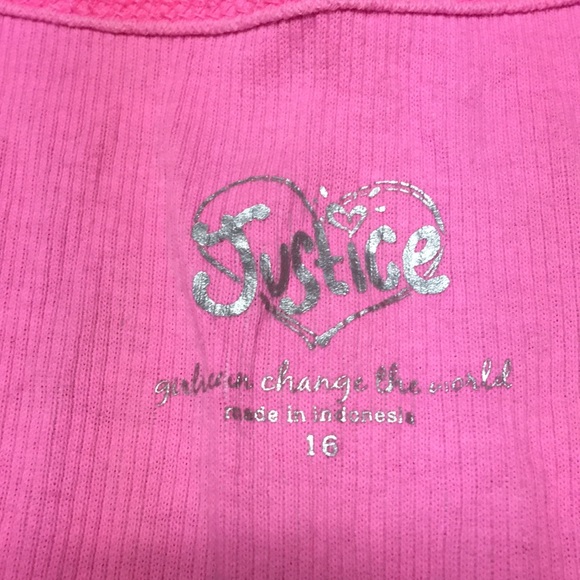 Justice tank Girls Sz 16 solid pink top - Picture 3 of 5
